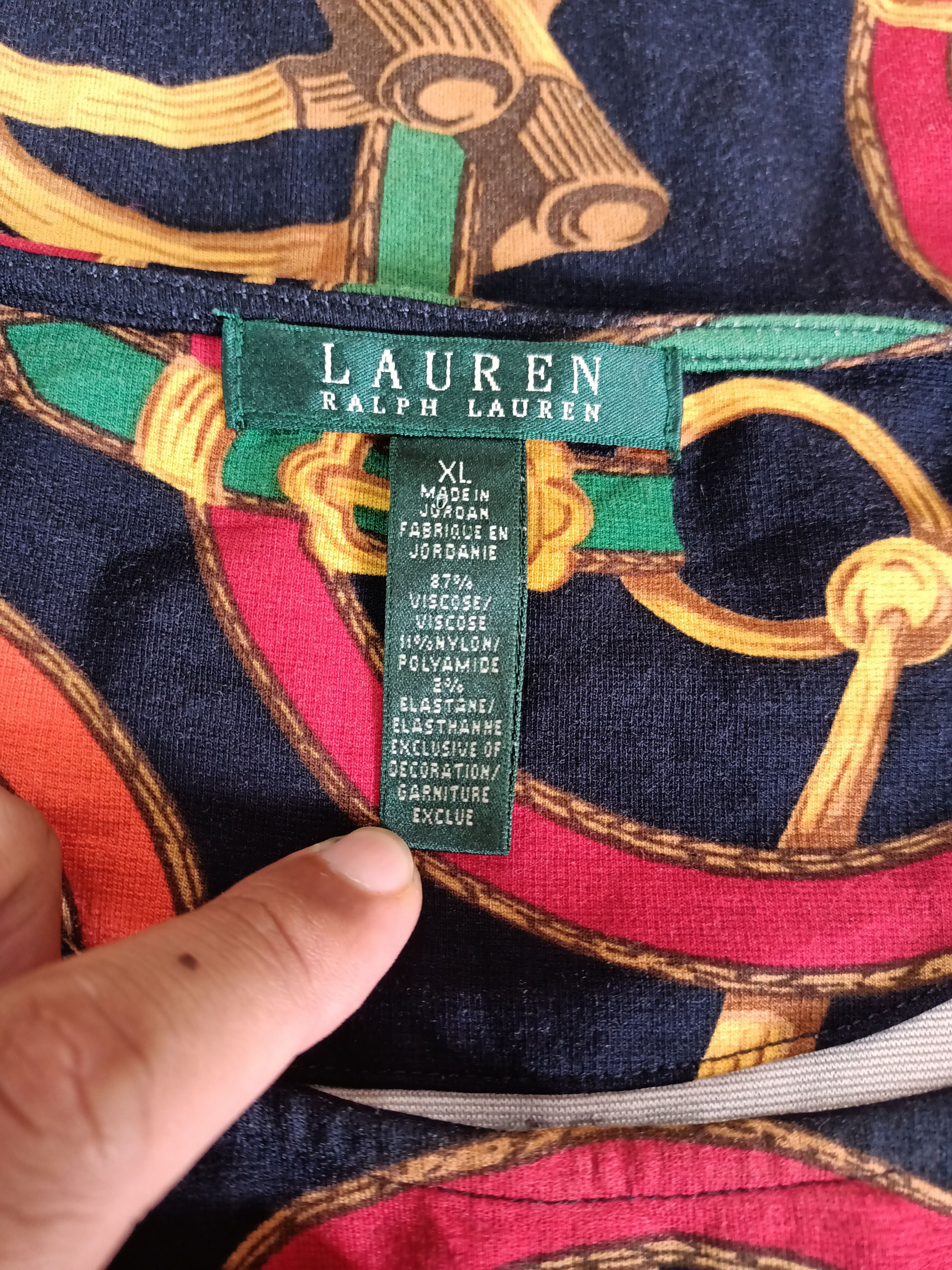 Lauren Ralph Lauren Lauren by Polo Ralph Lauren Multi Chain Straps Print Dress Size XL / US 12-14 / IT 48-50 - 4 Thumbnail