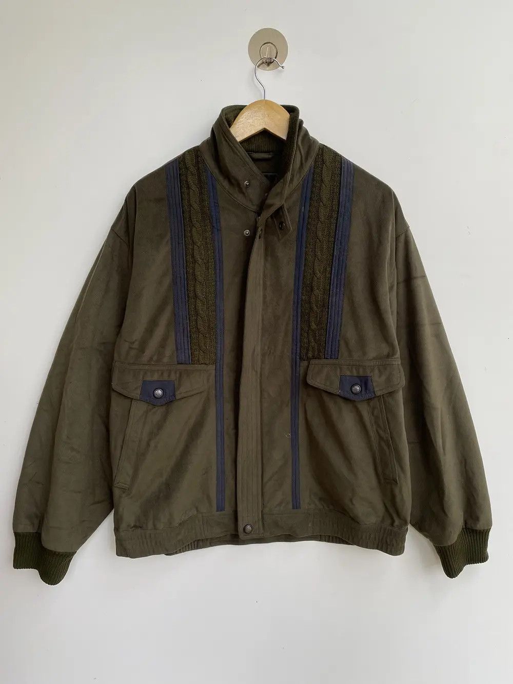 Vintage Vtg Gianni Valentino Bomber Jacket Zipper Size US XL / EU 56 / 4 - 1 Thumbnail