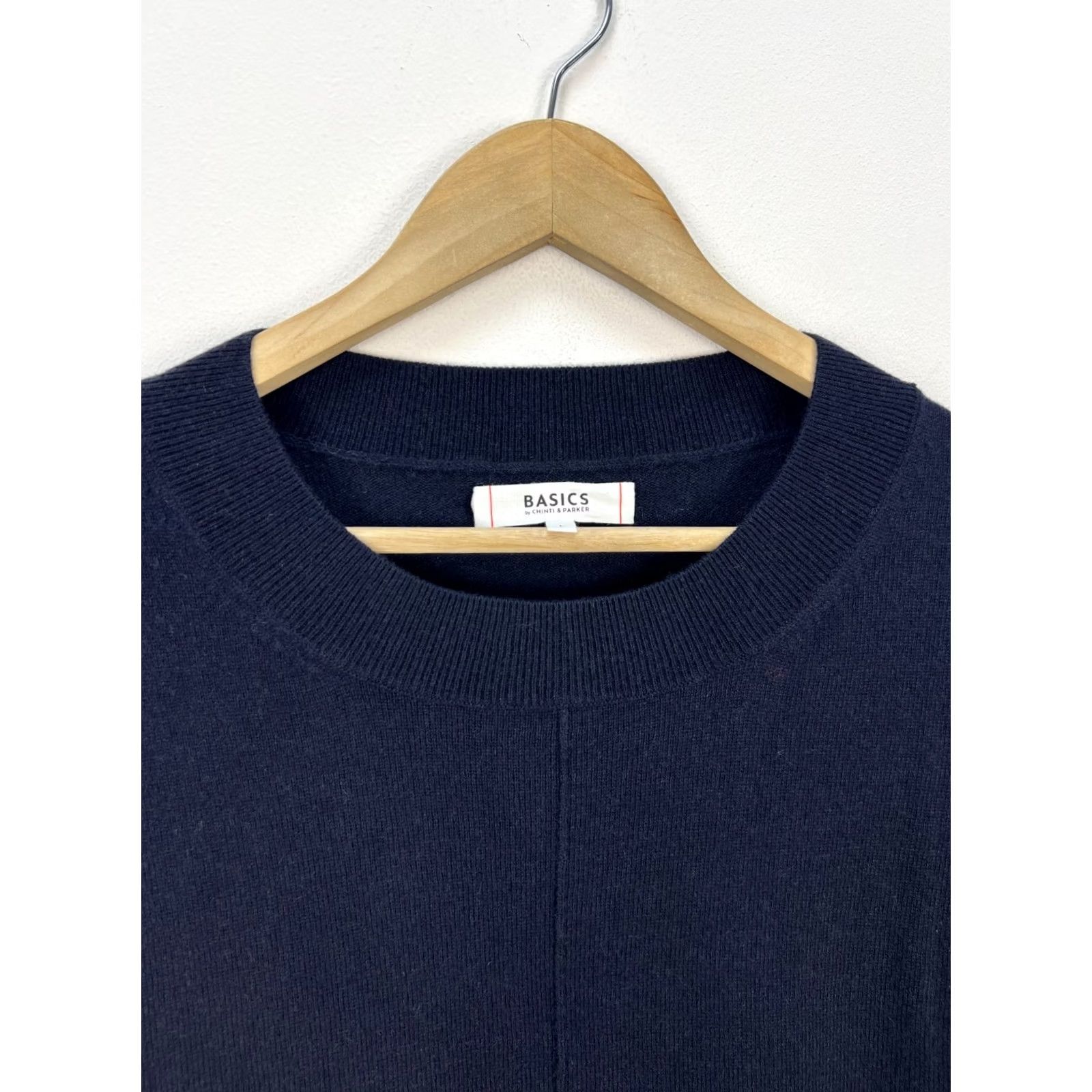 CHINTI & PARKER Chinti and Parker Sweater Wool Cashmere Blend Pullover Womens L Dark Navy Casual Knit Long Sleeve Regular Fit 2020s Pattern: Solid Womens Clothing Size L / US 10 / IT 46 - 2 Thumbnail