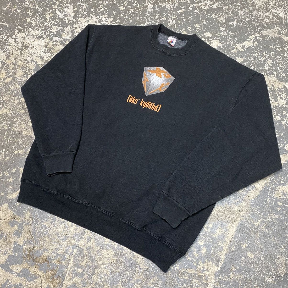 Fruit Of The Loom × Vintage Vintage Eks Kyoobd X-Cubed Don’t Be Square Art Hoodie Crewne Size US XL / EU 56 / 4 - 2 Thumbnail