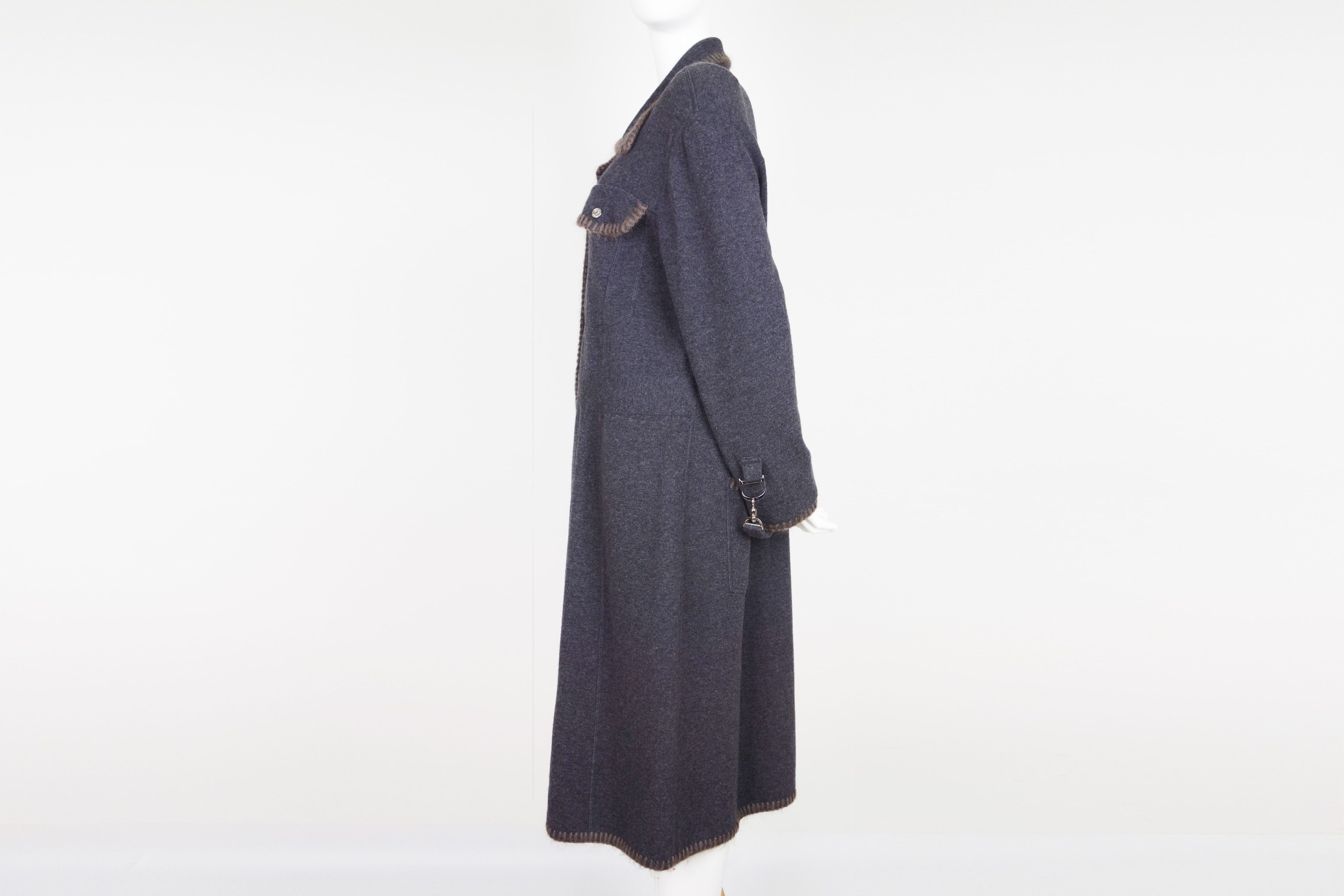Dior Christian Dior F/W 2000 Grey Coat Knit John Galliano Size L / US 10 / IT 46 - 3 Thumbnail
