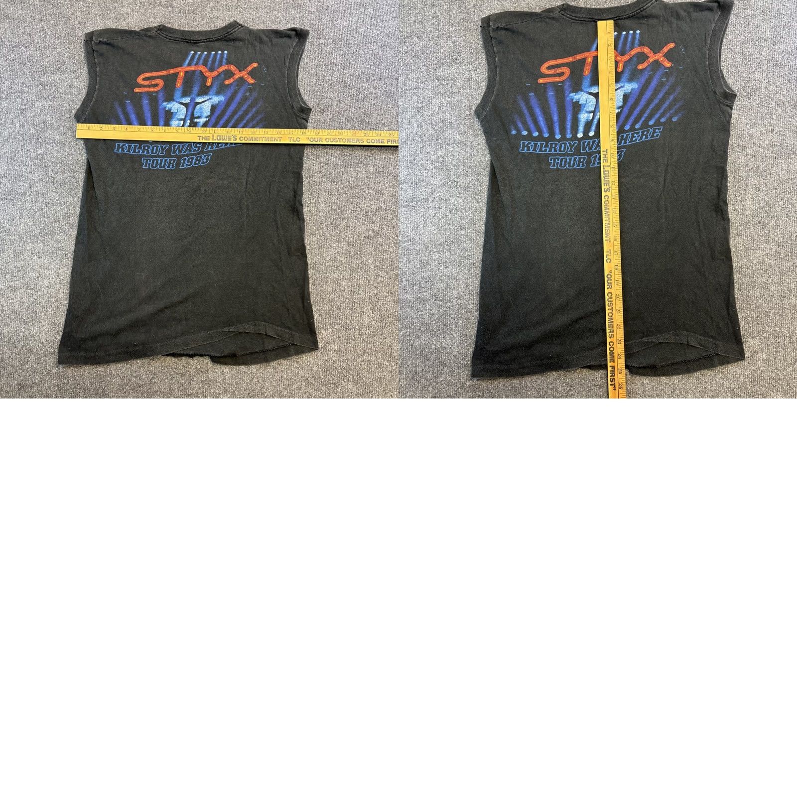 Vintage VINTAGE STYX Concert Tour Shirt Kilroy Was Here 1983 Black T Shirt L 100% Cotton Size US L / EU 52-54 / 3 - 8 Thumbnail