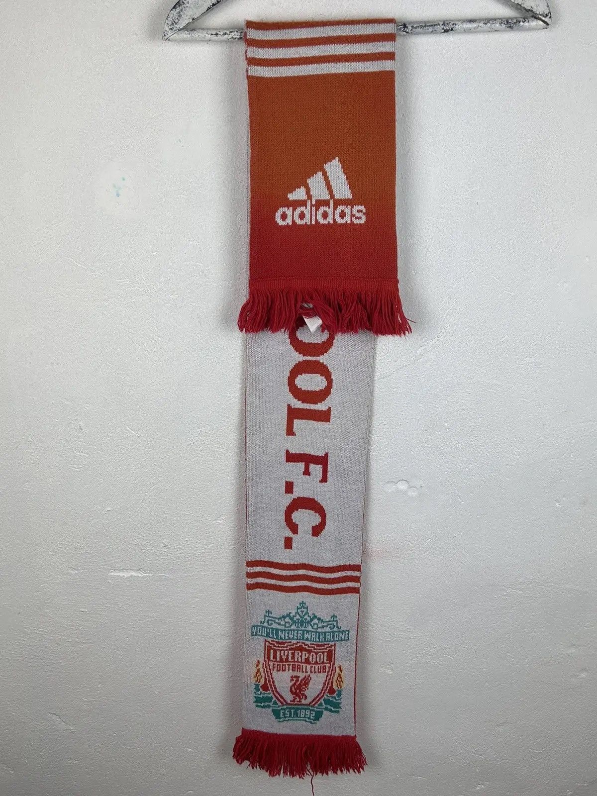 Adidas 00s Vintage Liverpool FC x Adidas 2007 Rare Muffler Scarf Size ONE SIZE - 3 Thumbnail
