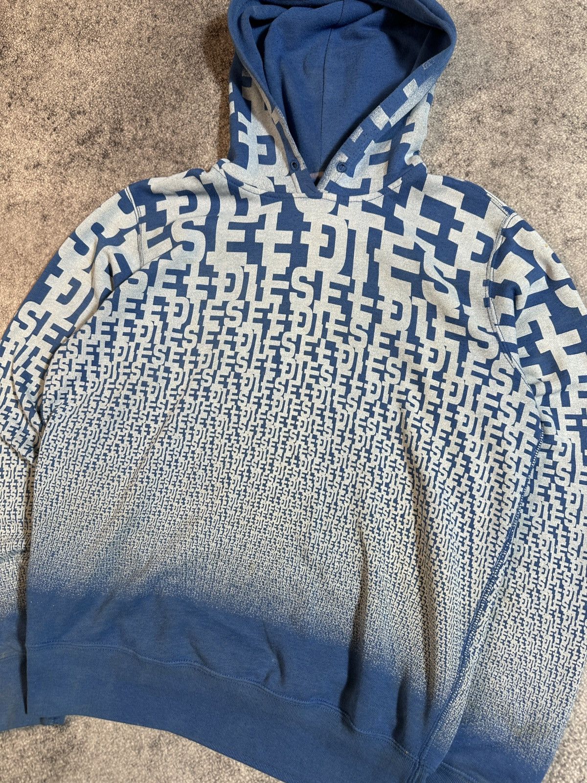 Diesel Y2K Vintage Diesel Hoodie Monogram Logo Avant Garde Rare VTg Size US L / EU 52-54 / 3 - 2 Thumbnail