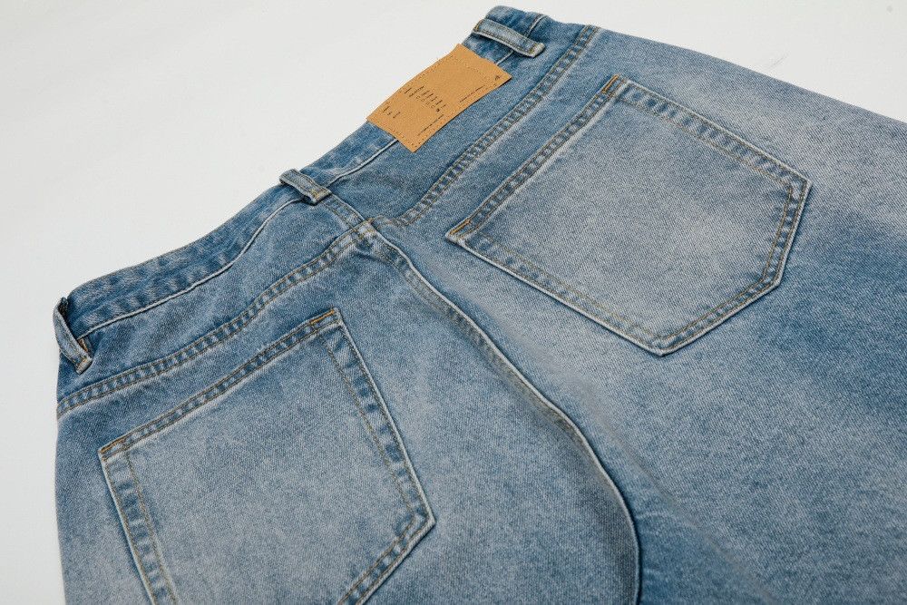 Vintage Punk Retro Washed Straight-Leg Flare Jeans Size US 32 / EU 48 - 6 Thumbnail