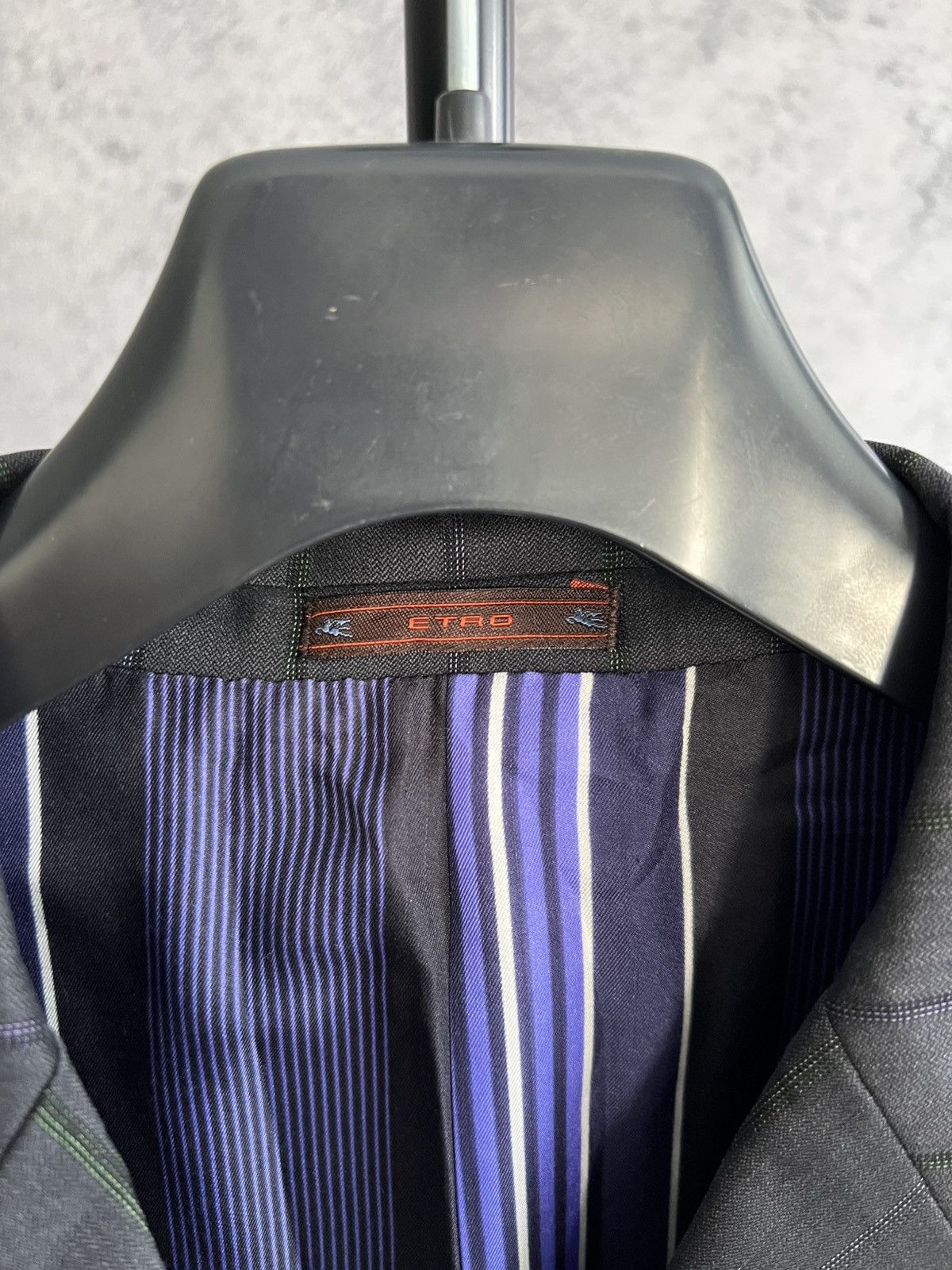 Etro Vintage Etro Milano Striped Blazer Classic Suit Wool Size 58 Size 50R - 9 Thumbnail
