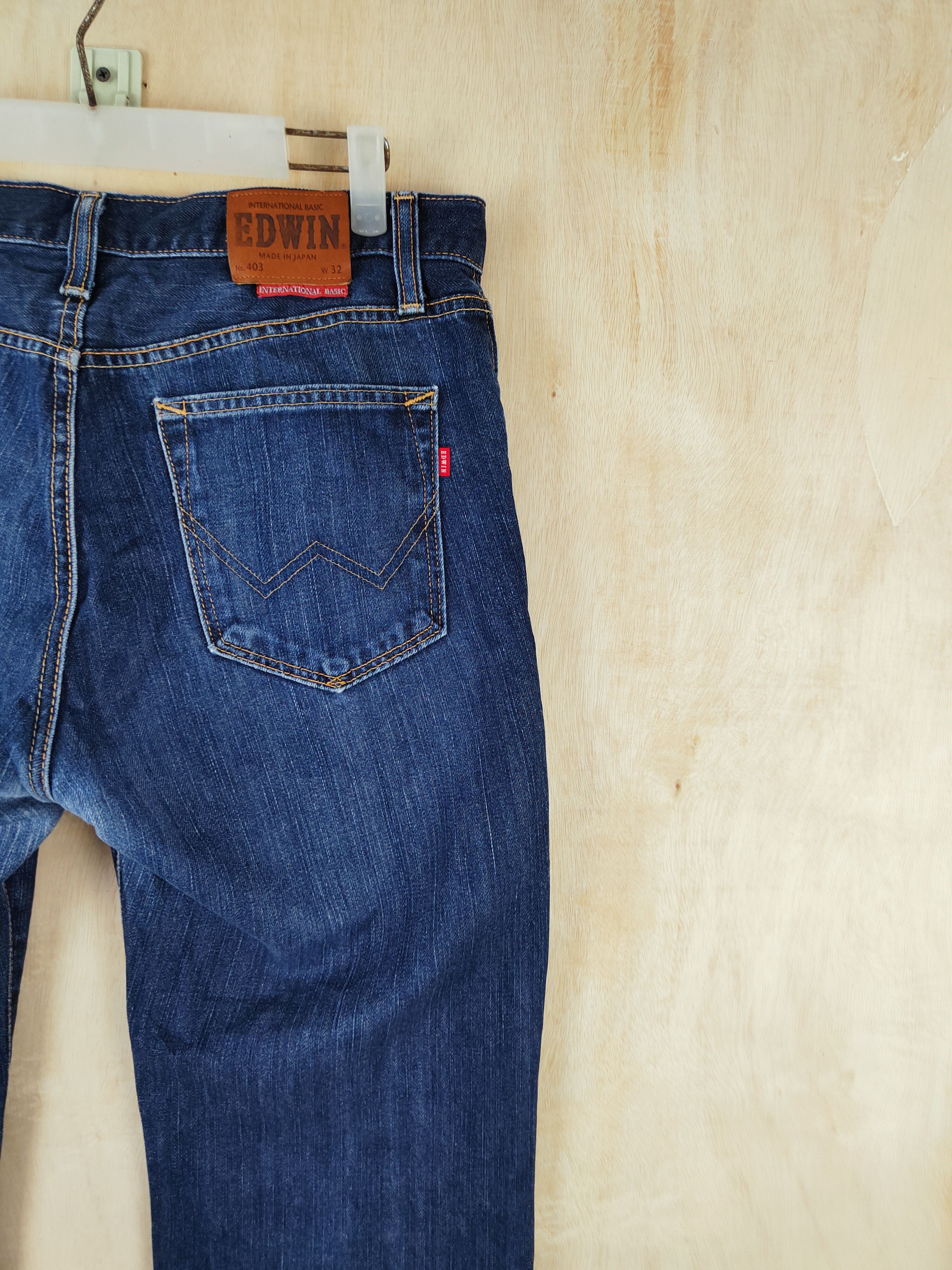 Edwin Edwin Dark Blue Distressed Ripped Jeans #S2661 Size US 33 - 13 Thumbnail