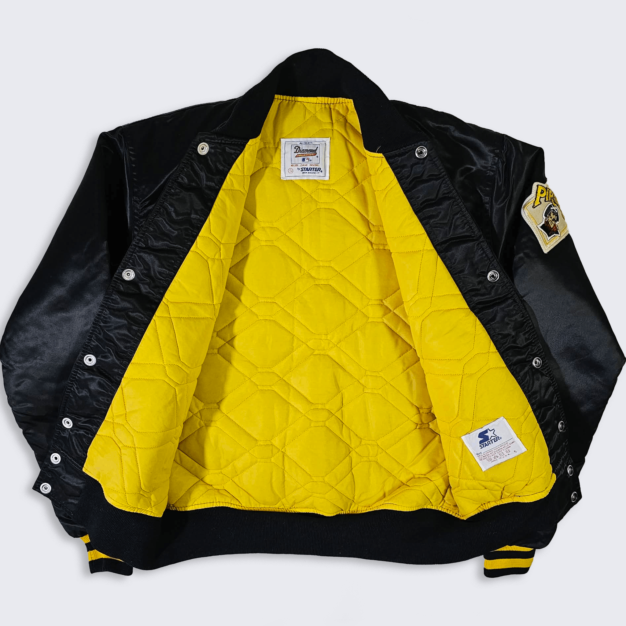 MLB Pittsburgh Pirates Vintage 80s Starter Satin Bomber Jacket Size US S / EU 44-46 / 1 - 3 Thumbnail
