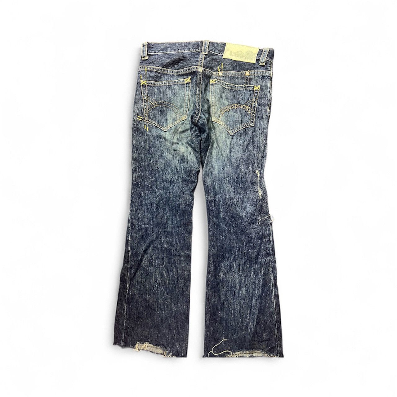 Japanese Brand Japanese Kyoji maruyama blue denim distress Size US 34 / EU 50 - 2 Thumbnail
