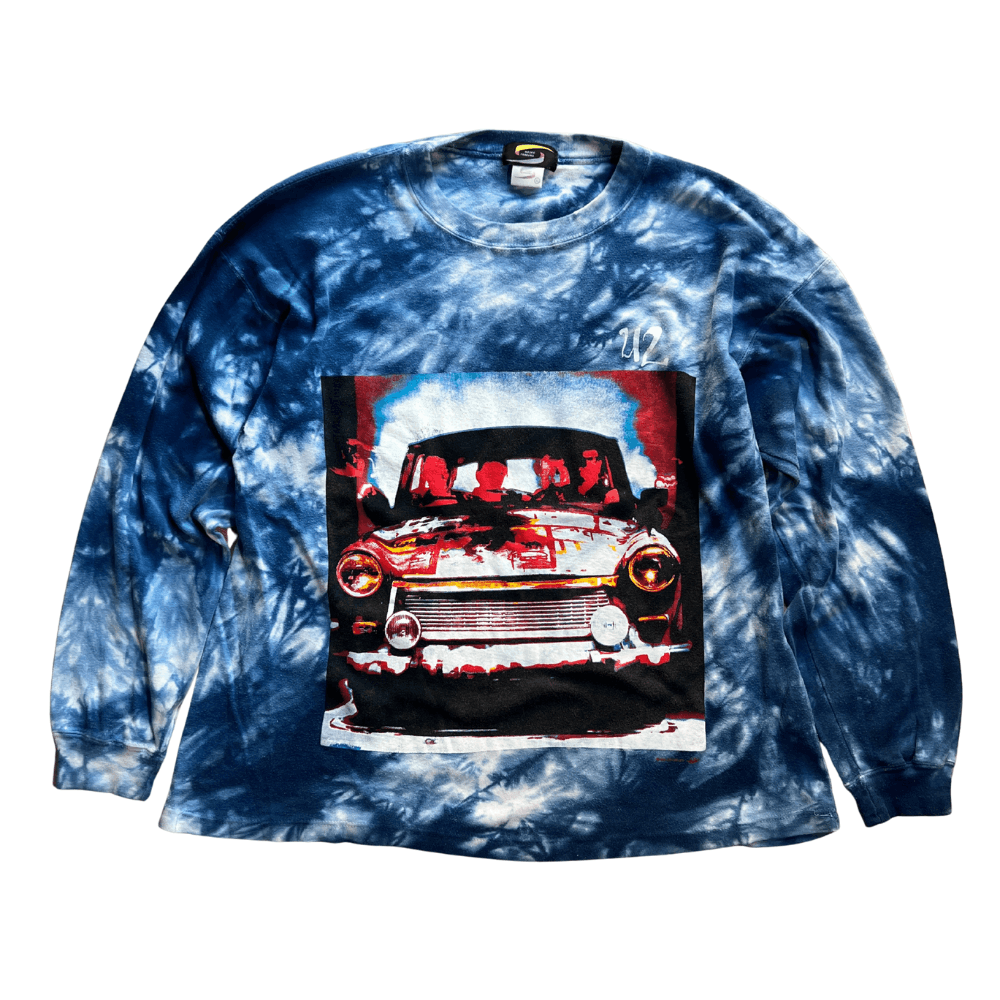 Vintage Vintage 90s U2 Achtung Baby Tour Tie-Dye LS Size US XL / EU 56 / 4 - 1 Thumbnail
