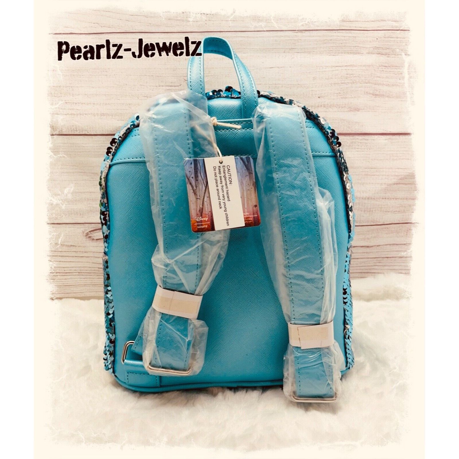 Disney Loungefly Disney Frozen Elsa Sequin Reversible Blue Silver M Size ONE SIZE - 4 Thumbnail