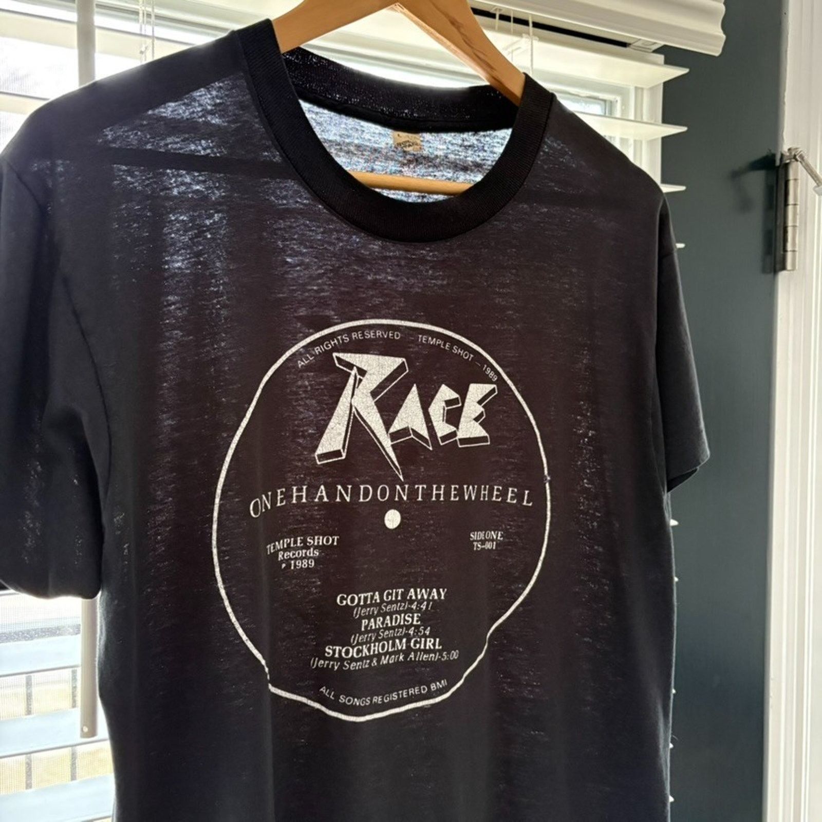 Vintage Vintage Paper Thin Burnout T-Shirt Men's Size L Black THIN Size US L / EU 52-54 / 3 - 2 Thumbnail