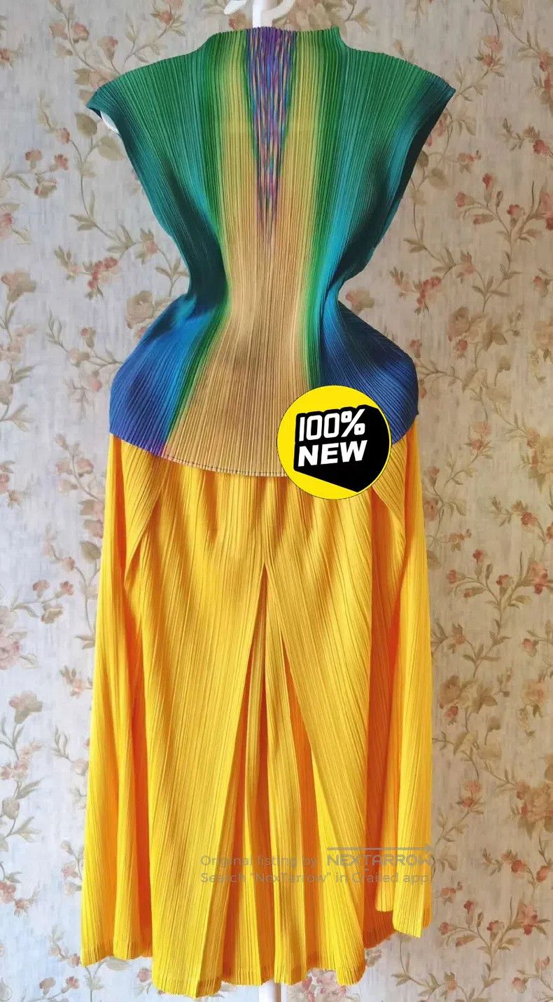 Issey Miyake Issey Miyake size:2 Yellow Trousers Size 23" - 4 Thumbnail