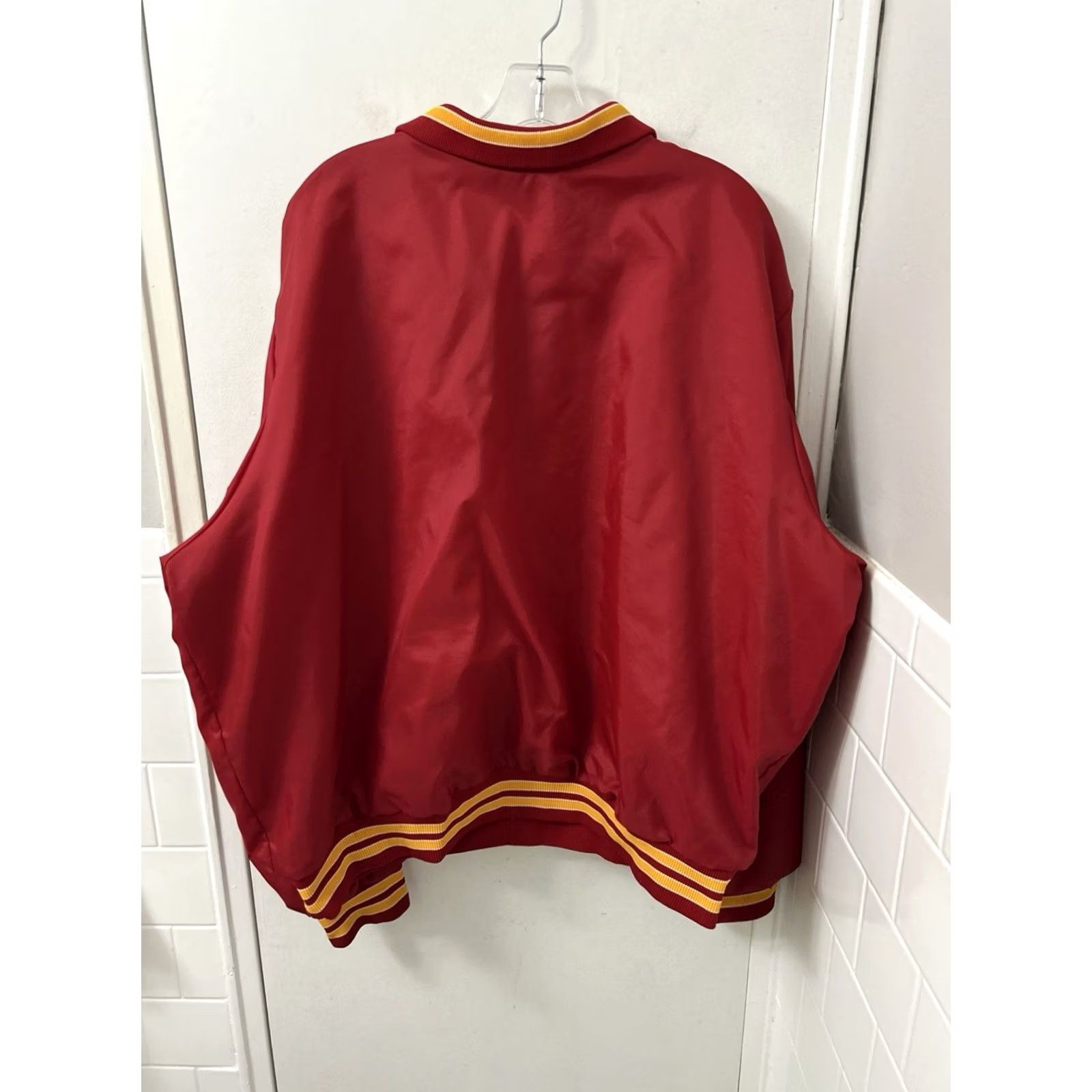 Vintage VINTAGE Rennoc Jacket Mens 2XL Red Windbreaker Nylon Fleece Lined Coach Ed Embroidered Logo Pockets Zip 80s 90s Retro College Size US XXL / EU 58 / 5 - 6 Thumbnail