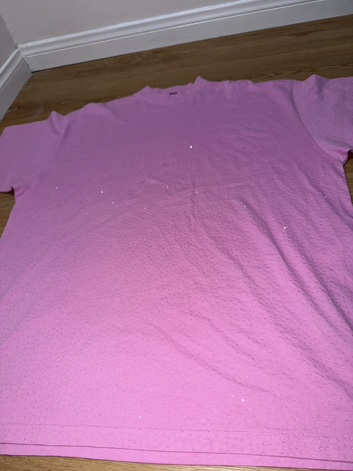 Balenciaga Balenciaga pink Rhinestone Shirt Size US XL / EU 56 / 4 - 2 Thumbnail
