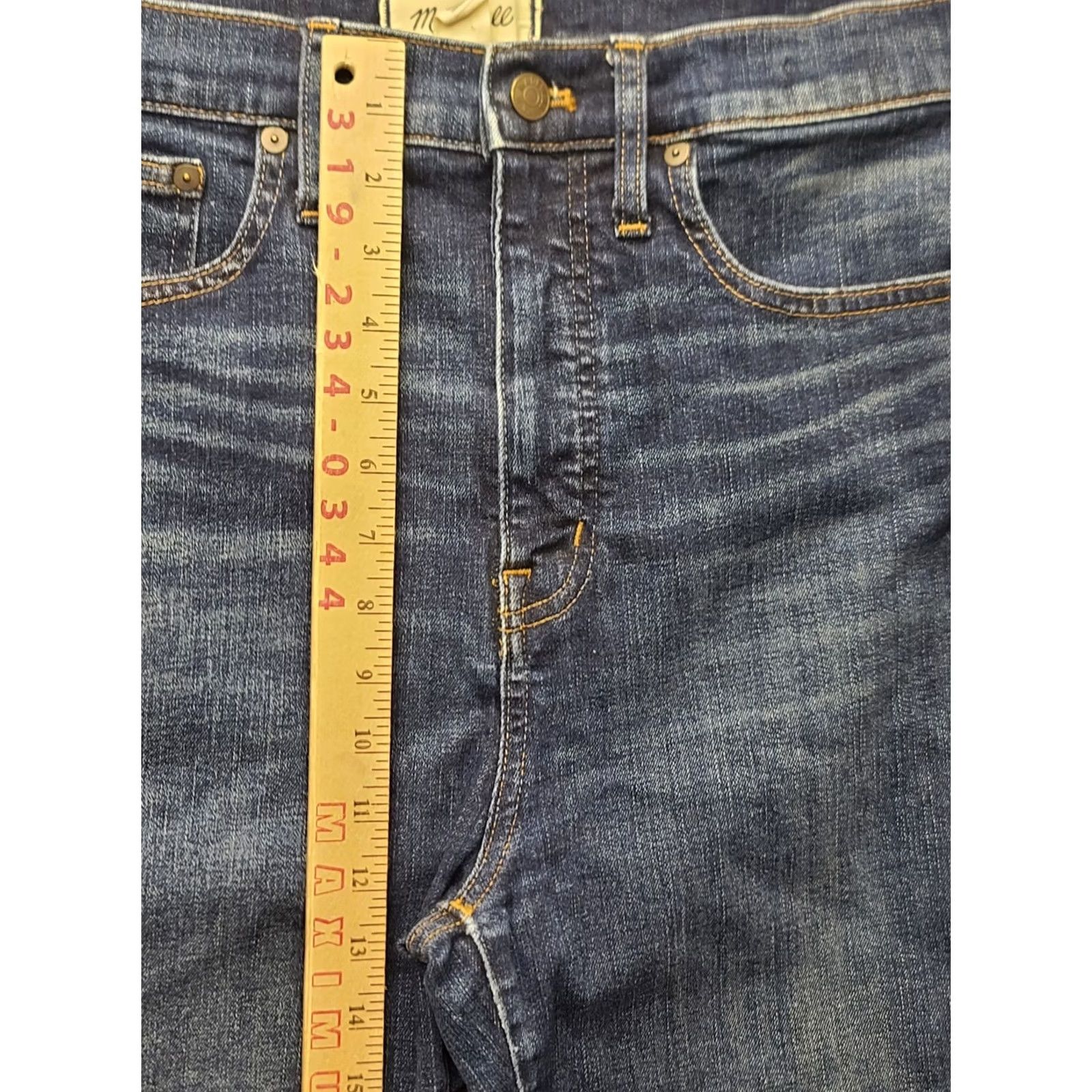 Madewell Madewell Jeans Womens 29x30 Skinny Fit High Rise Distressed Stretch Denim Blue Slim Buckle Bke 30 Day Returns Womens Size 29" - 5 Thumbnail