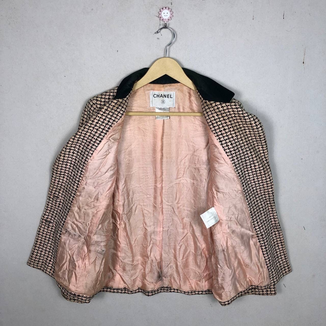 Chanel CHANEL Vintage 90s Pink Black Tweed Blazer FR36 Luxury Size XS / US 0-2 / IT 36-38 - 5 Thumbnail