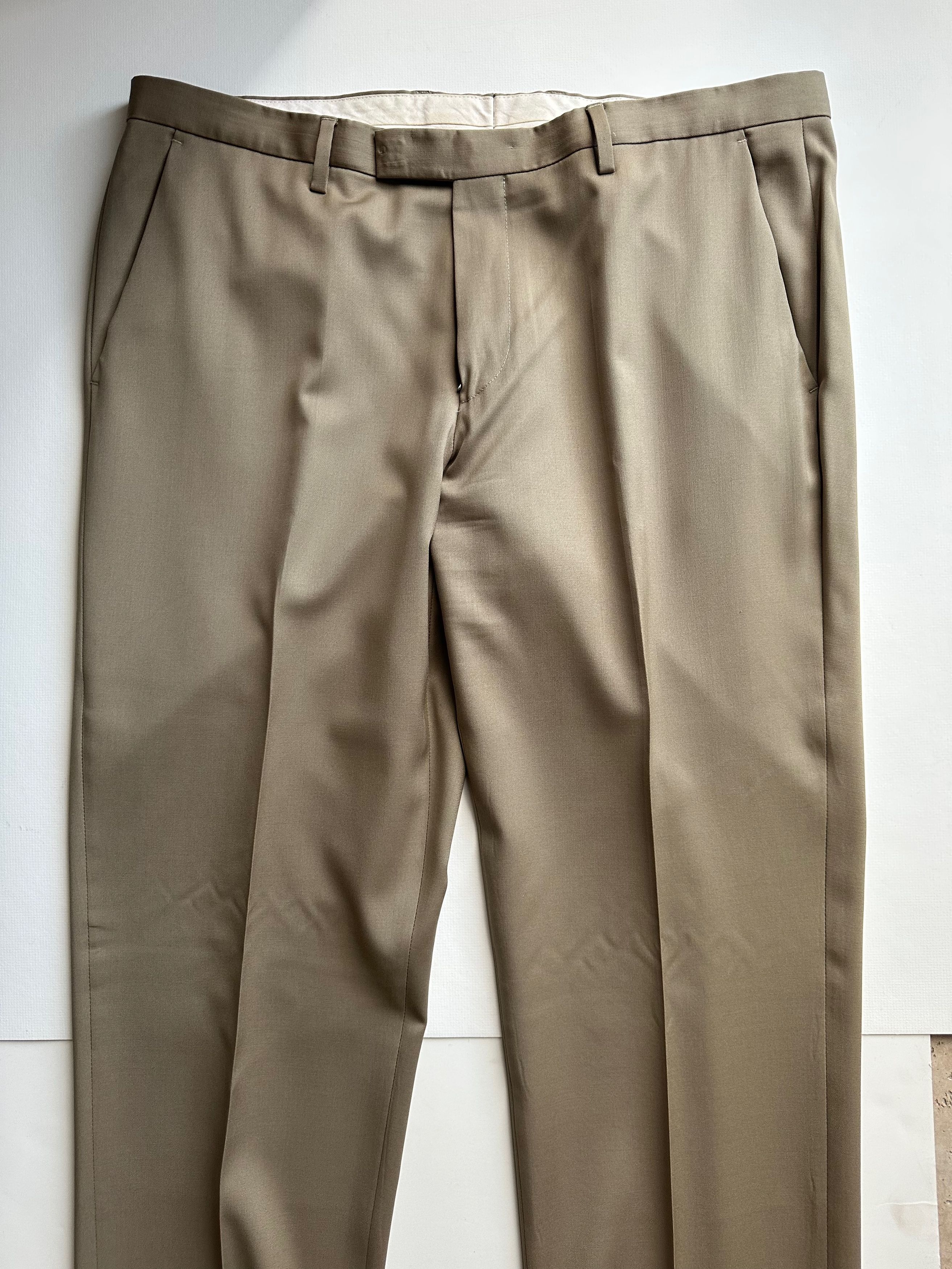 Hugo Boss BOSS Virgin Wool Gabardine Slim-fit Trousers - Beige - 36 Size 36R - 4 Thumbnail