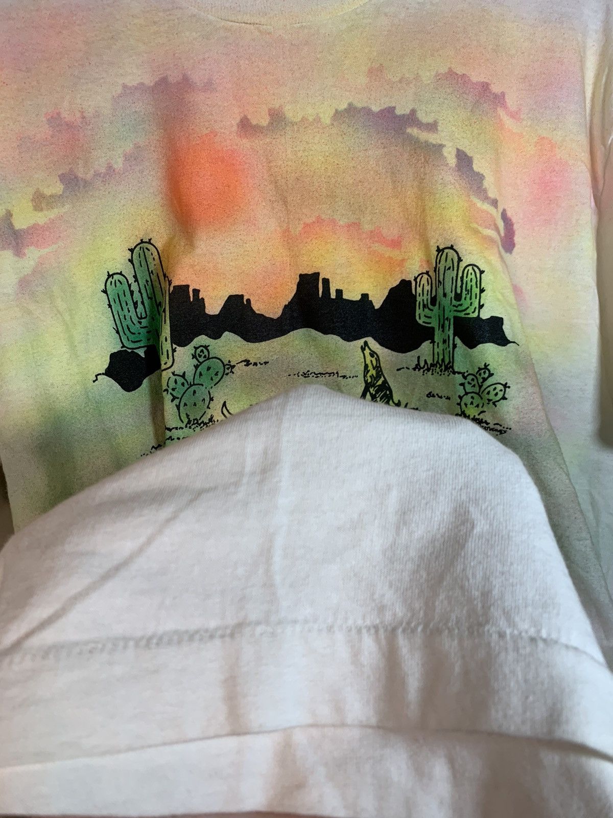 Vintage RARE Vintage Airbrushed Southwestern Art Single Stitch Shirt Size US XL / EU 56 / 4 - 5 Thumbnail