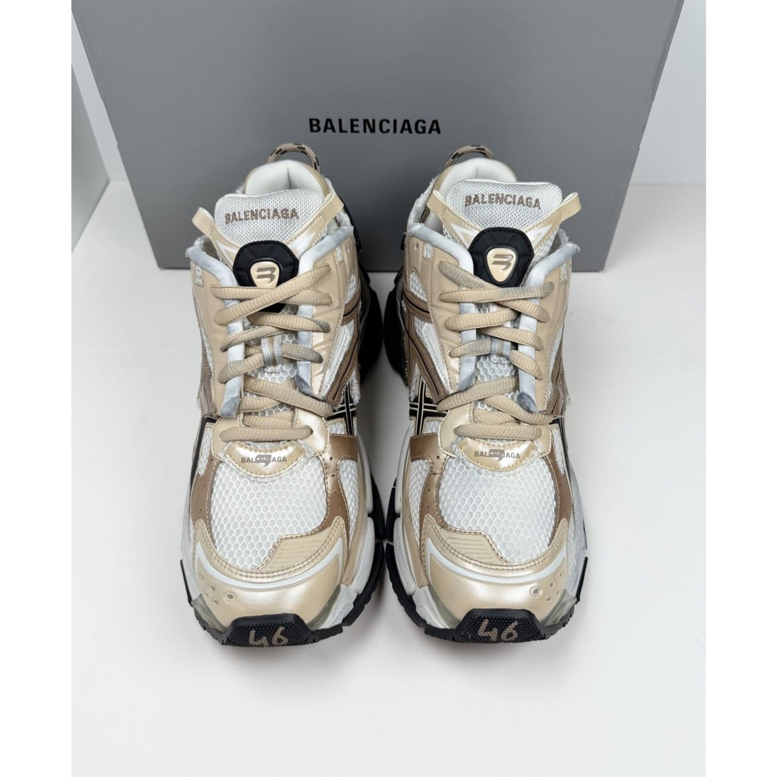 Balenciaga Size 46EU/13US - Balenciaga Runner Beige NEW Size US 13 / EU 46 - 3 Thumbnail