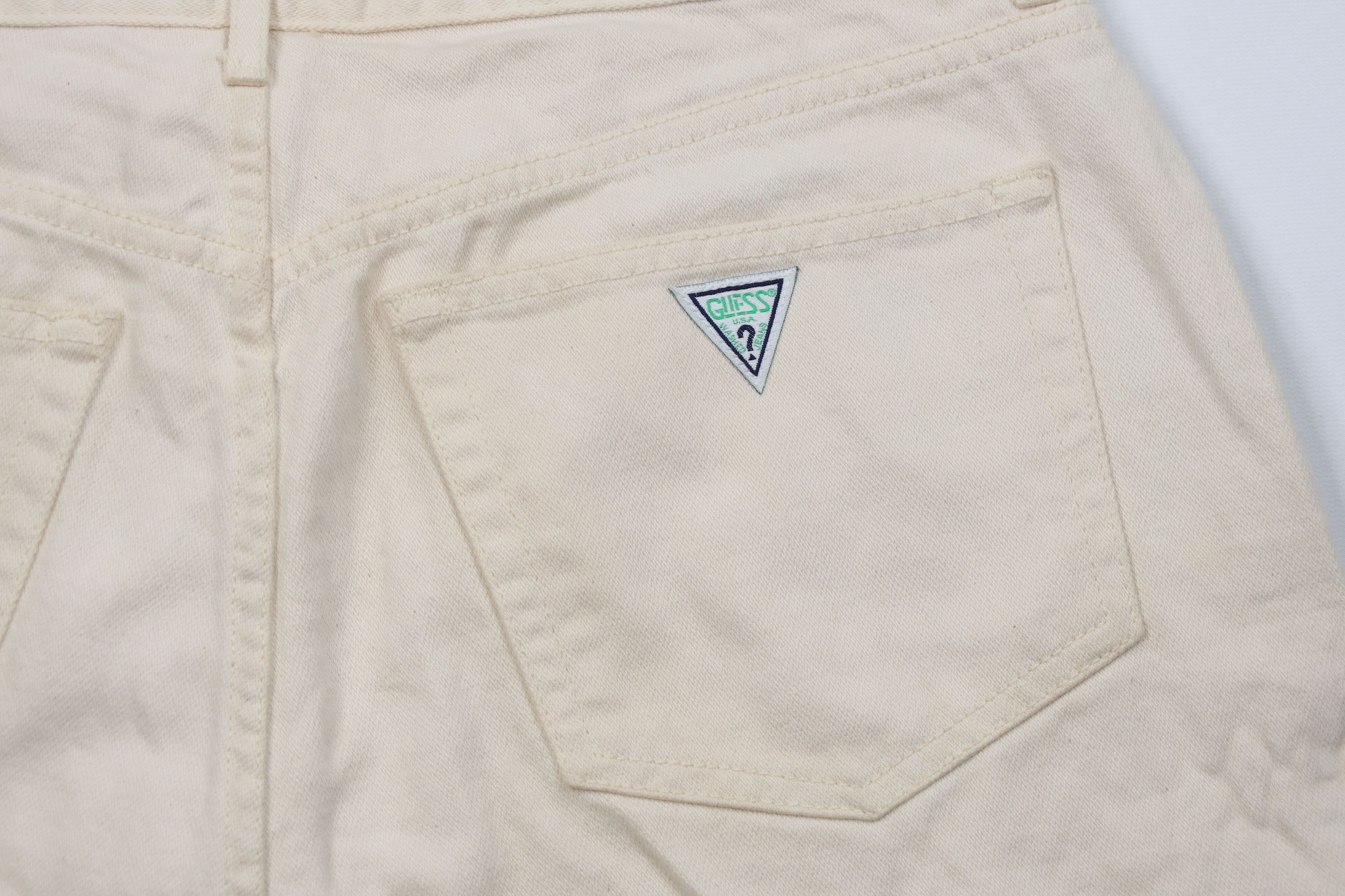 Guess × Vintage Vintage 90s Guess Spell Out Button Fly Denim Jean Shorts USA Size US 36 / EU 52 - 11 Thumbnail