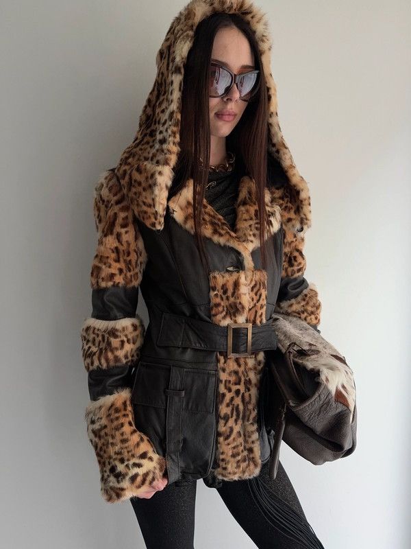 Vintage Real leather and fur jacket Size M / US 6-8 / IT 42-44 - 3 Thumbnail