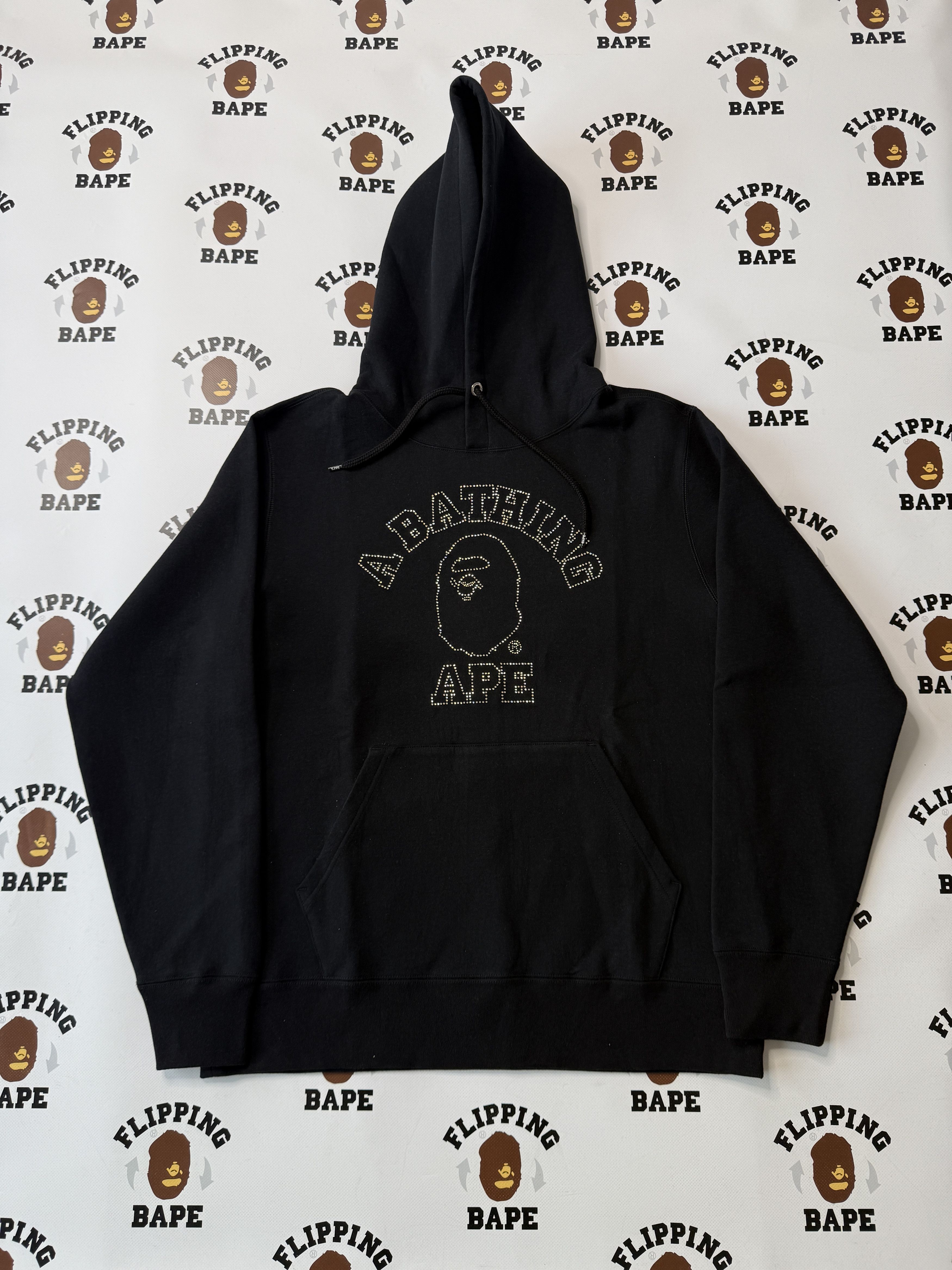 Bape × Swarovski BAPE X SWAROVSKI COLLEGE PULLOVER HOODIE Size US L / EU 52-54 / 3 - 1 Thumbnail