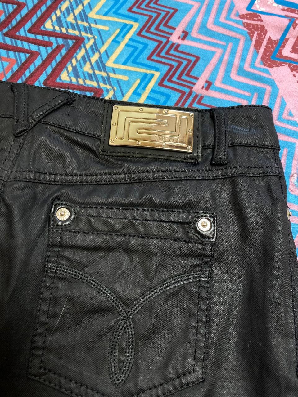 Versace × Vintage CRAZY vintage Versace midi skirt y2k 90s retro Size 31" - 18 Thumbnail
