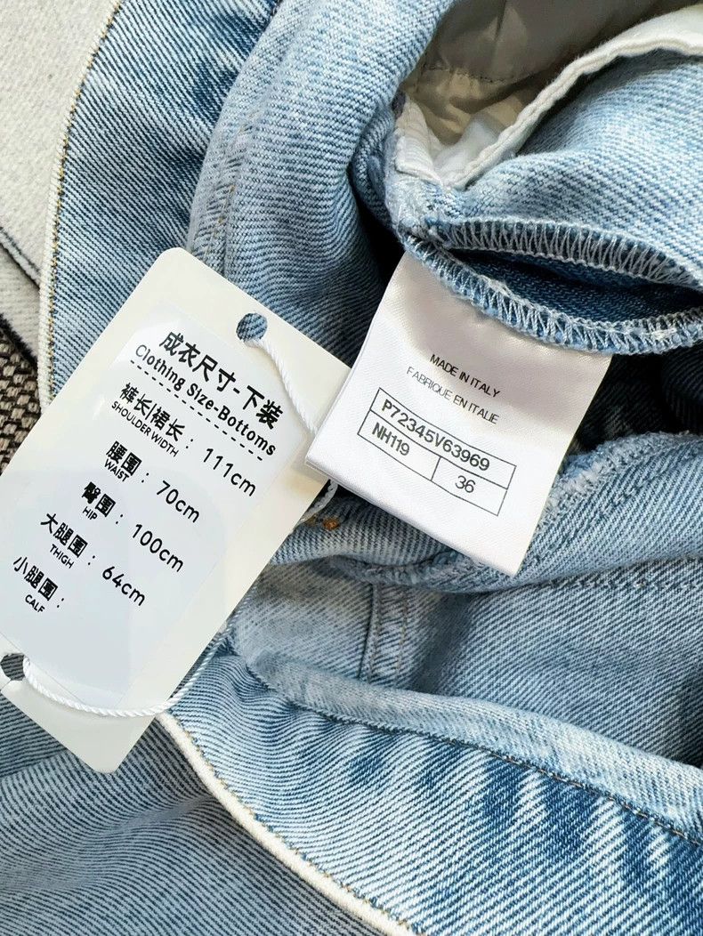 Chanel Chanel 22P deer pattern light blue wide-leg pants jeans Size 24" / US 00 / IT 34 - 7 Thumbnail