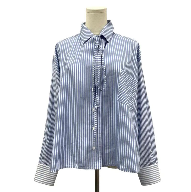 Loewe Loewe Blue Cotton Women's Shirt 0089 Size M / US 6-8 / IT 42-44 - 1 Thumbnail