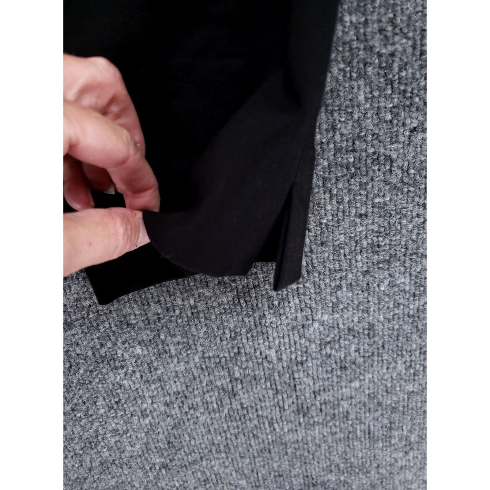 Vintage Peter Nygard Dress Pants Womens 8 Black Mid-Rise Straight Side Slit Flat Slacks Size 30" / US 8 / IT 44 - 7 Thumbnail
