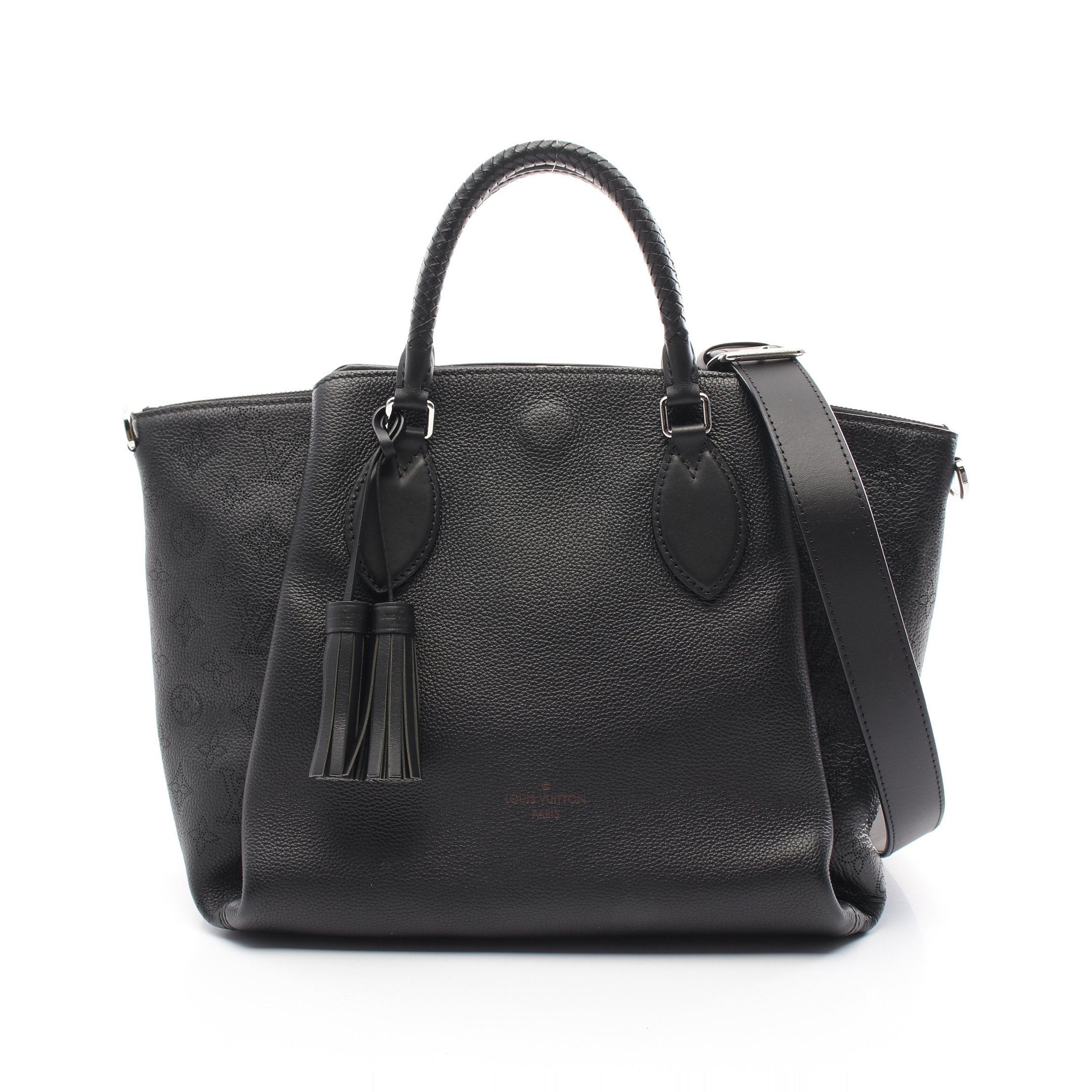 Louis Vuitton Louis Vuitton Omea Haumea Mahina Noir Handbag Leather Black Size ONE SIZE - 1 Thumbnail