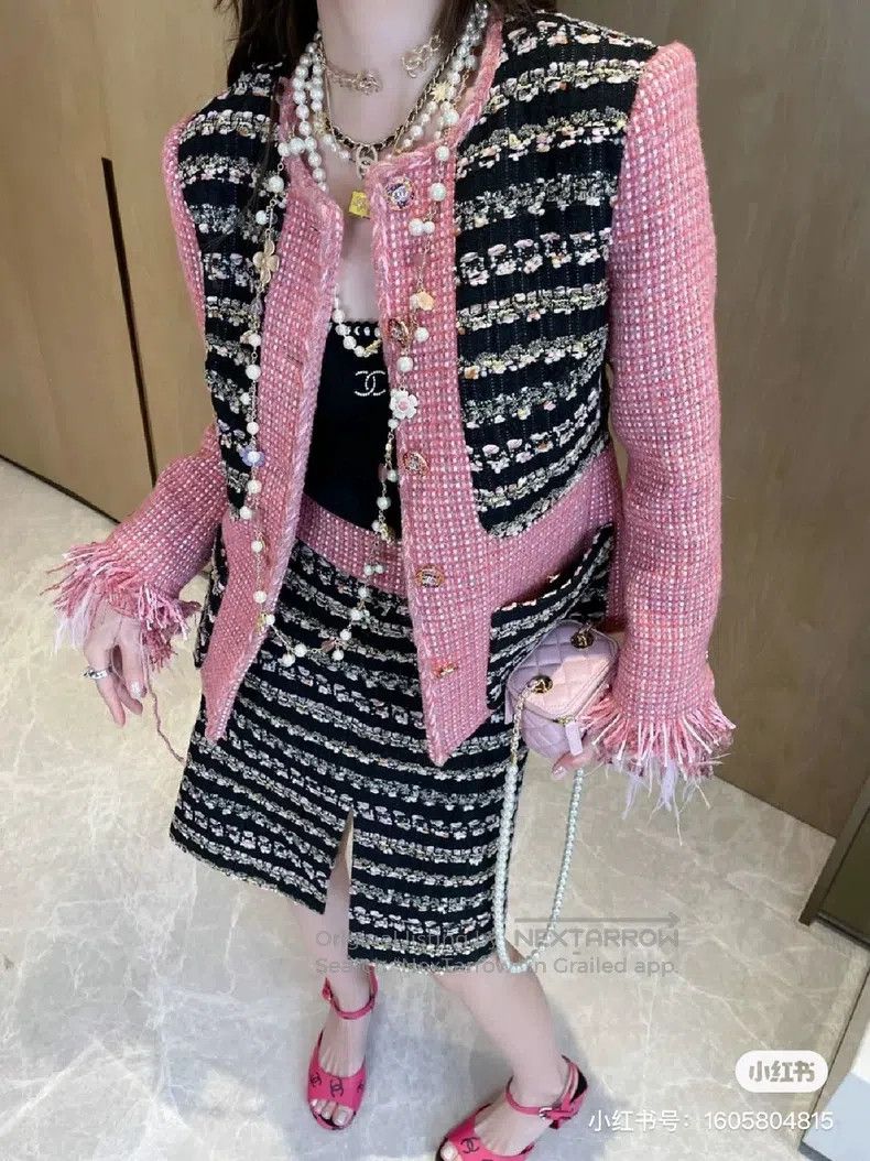 Chanel Chanel Autumn and Winter High-end Handicraft Workshop Pink Size XXS / US 00 / IT 34 - 8 Thumbnail