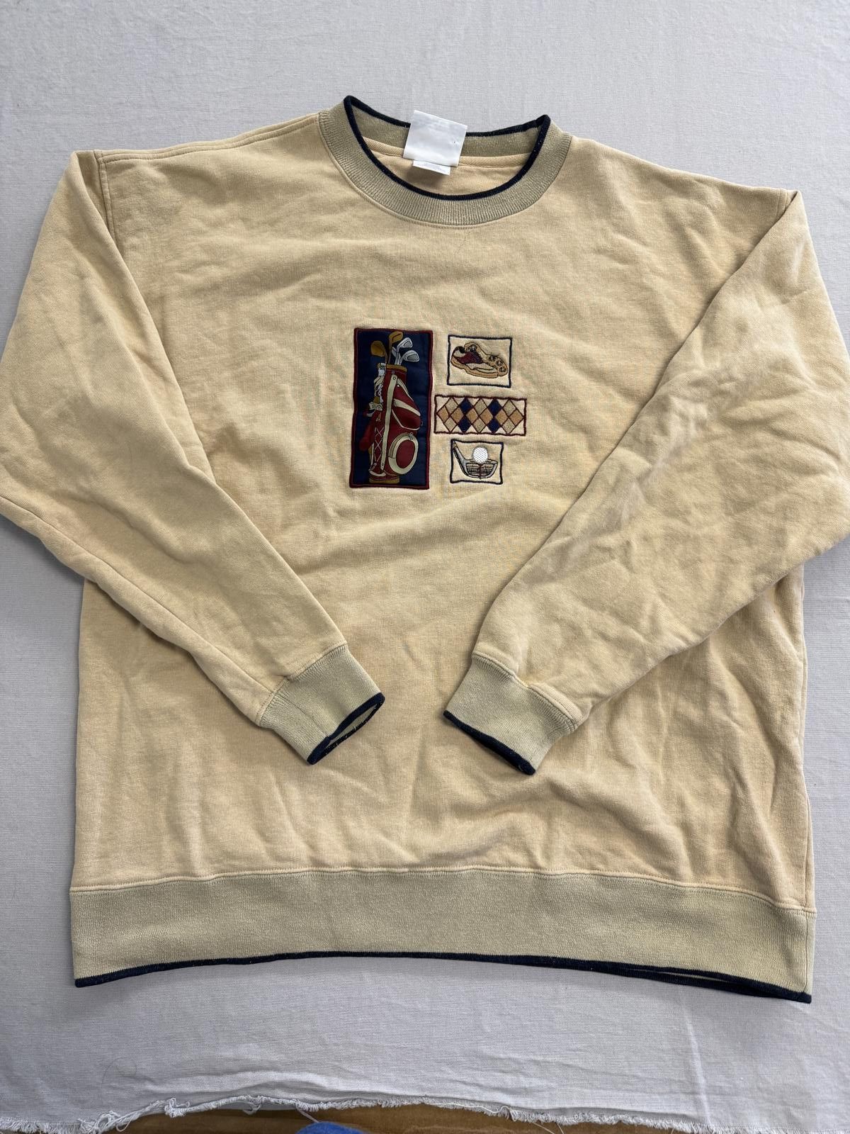 Designer Grandpa Golfing Crewneck Beige Golf Crew Clubs Bags Shoes XL Size US XL / EU 56 / 4 - 1 Thumbnail