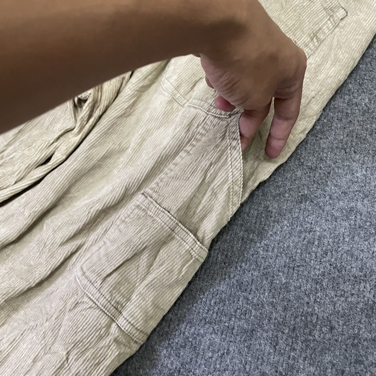 Japanese Brand Fargo Beige Corduroy Carpenter Pant Baggy Style Size US 35 - 8 Thumbnail