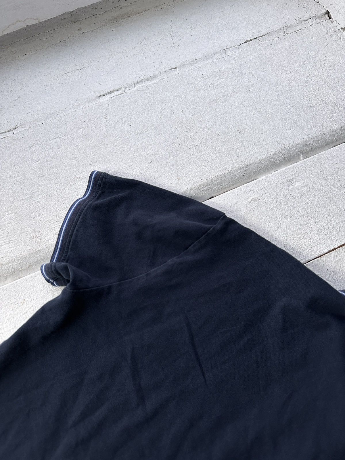 Armani 🚨Y2K ARMANI JEANS BLUE POLO GIORGIO T-shirt Avant Garde Size US XL / EU 56 / 4 - 11 Thumbnail