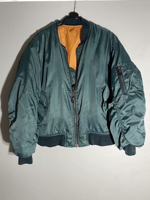 Military Thrashed Y2K Nylon Oversized Kanye Style Flyer Bomber