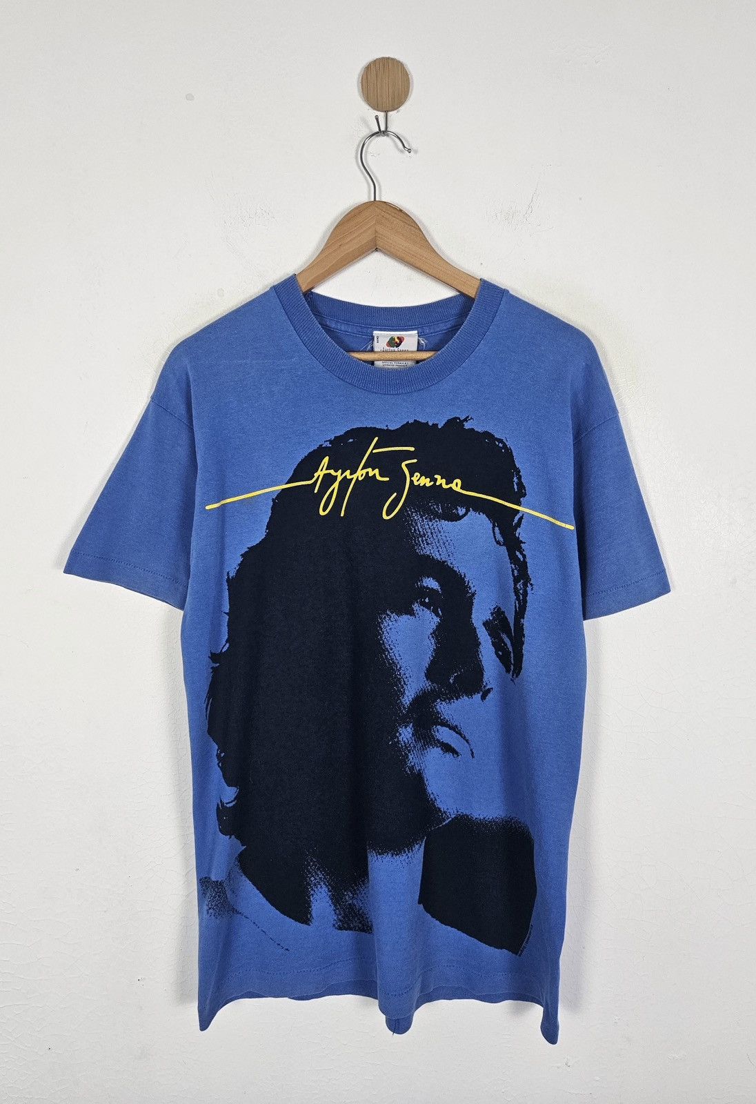 Vintage Ayrton Senna potrait F1 Grand Prix tee shirt