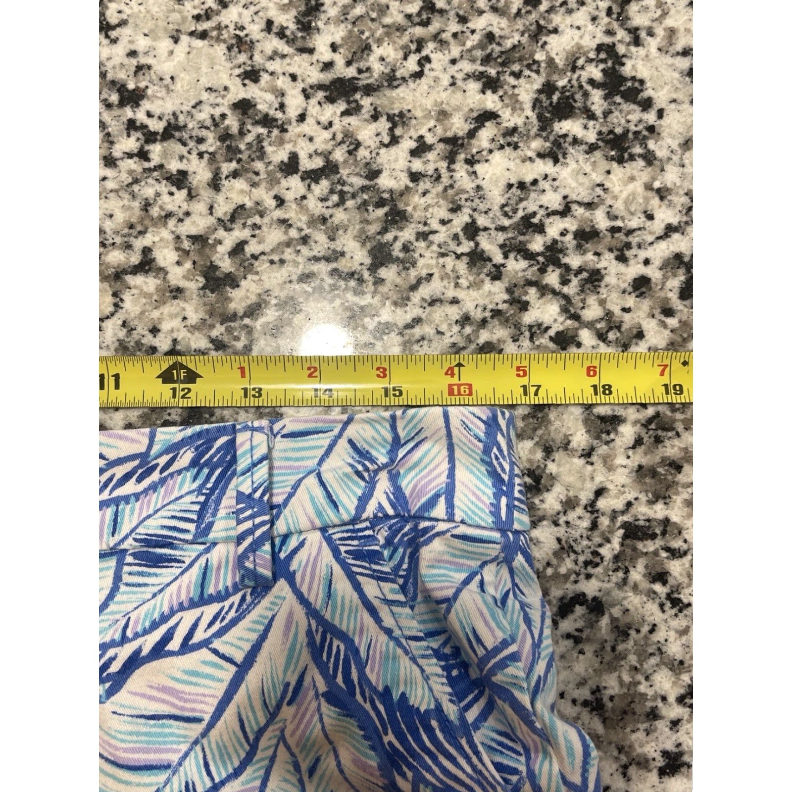 Lilly Pulitzer Lilly Pulitzer The Jayne Stretch Shorts Bennet Blue 6 Regular Inseam 6.5" Zip Button Floral Hawaiian Nautical Womens Smith? Size 28" / US 6 / IT 42 - 6 Thumbnail