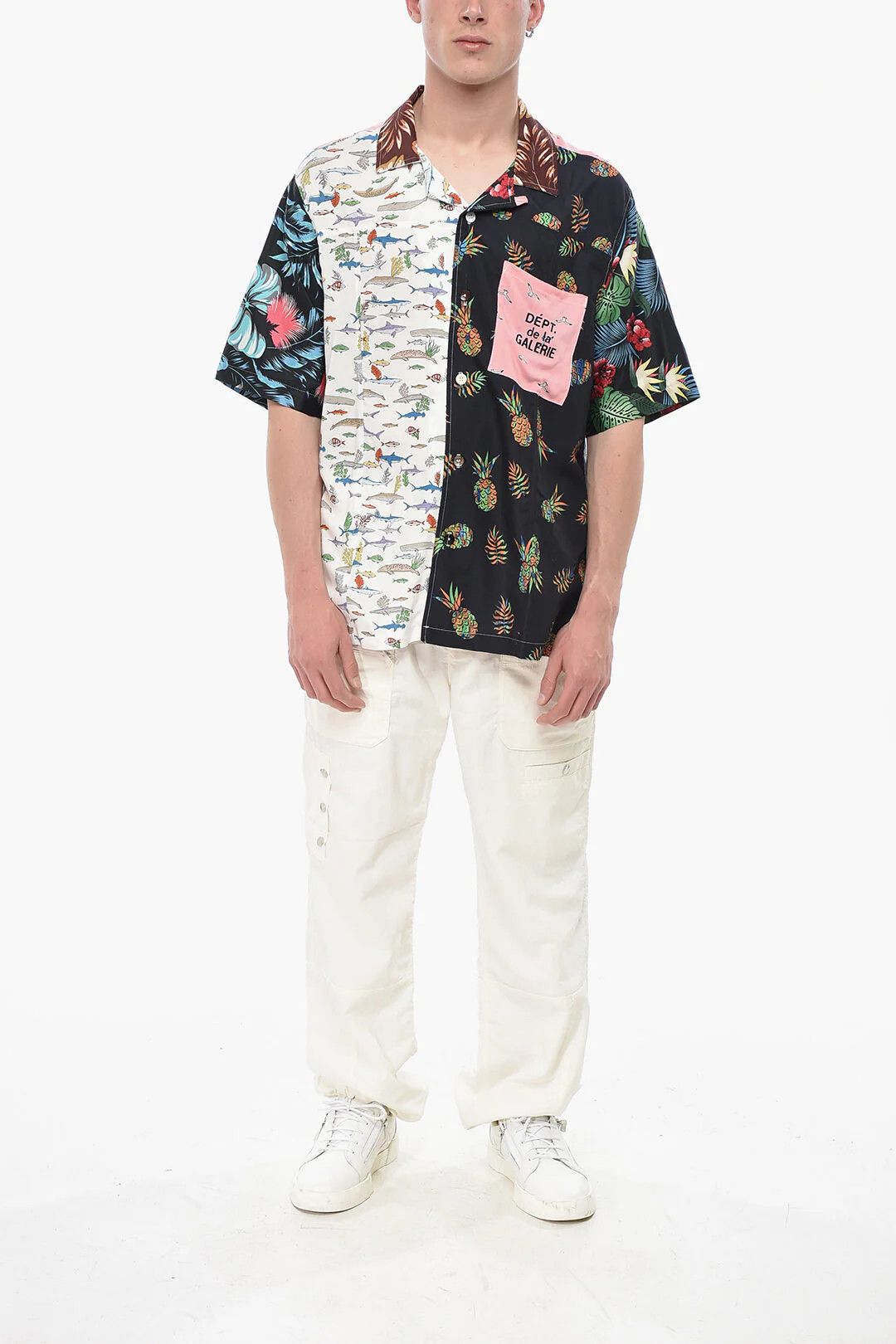 Gallery Dept. og1mm0426 Patchwork Short-Sleeve Shirt in Multicolor Size US XL / EU 56 / 4 - 4 Thumbnail