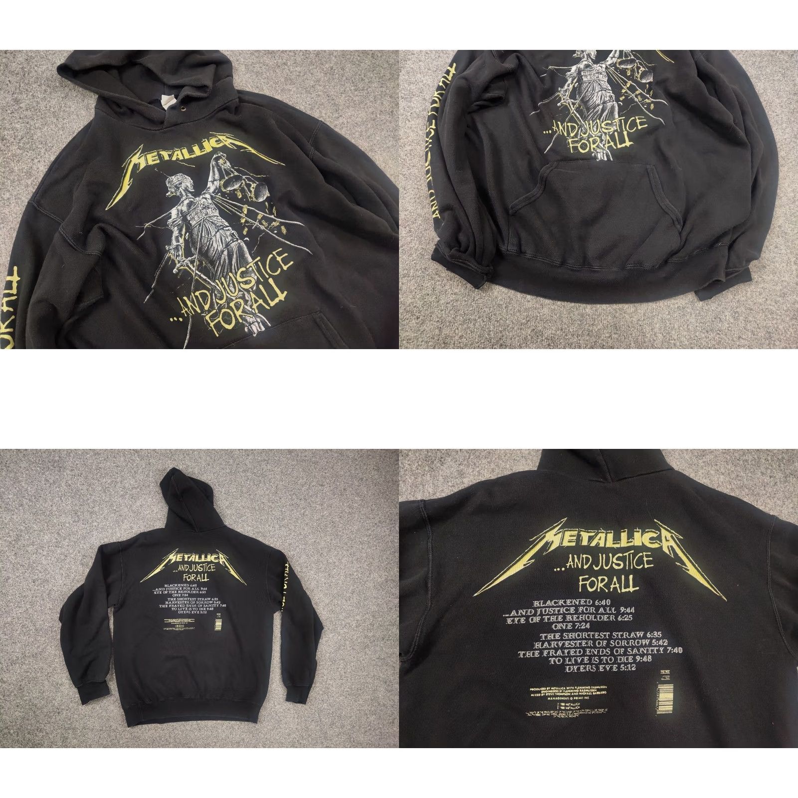 Vintage VINTAGE Metalicca and Justice for All Black Logo Rare Hoodie Rock 90's Shirt Size US L / EU 52-54 / 3 - 8 Thumbnail