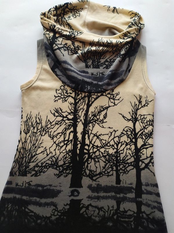 Japanese Brand Avant Garde Alternative Vintage Y2K Dress with Tree Print Size XS / US 0-2 / IT 36-38 - 6 Thumbnail