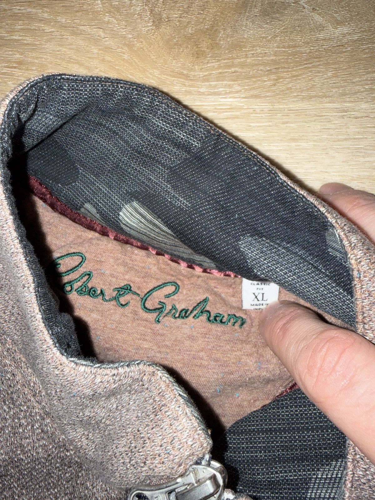 Robert Graham Robert Graham Brown Quarter Zip Fleece Sweatshirt Size US XL / EU 56 / 4 - 5 Thumbnail