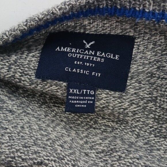 American Eagle Outfitters American Eagle Sweater Gray Crewneck Wool Blend 2XL Size US XXL / EU 58 / 5 - 3 Thumbnail