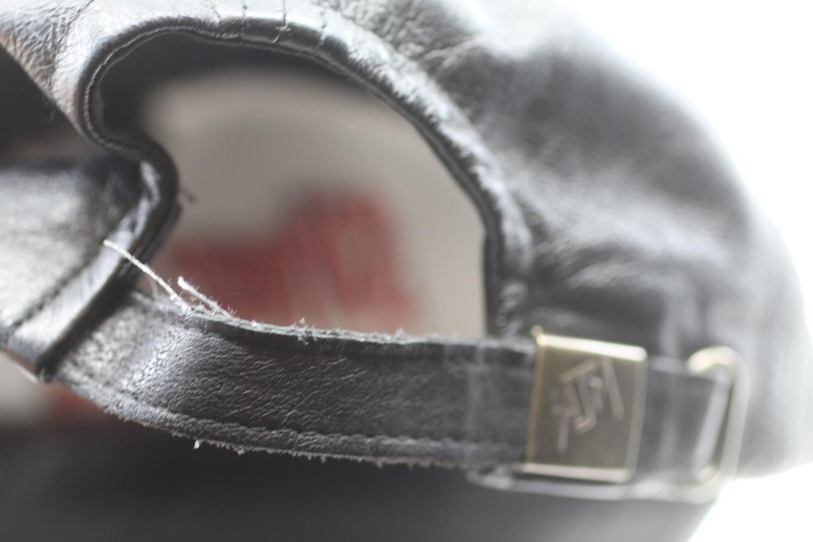 Sterling Silver Vintage Black Leather Construction Silver Site AdjustableCap Size ONE SIZE - 8 Thumbnail