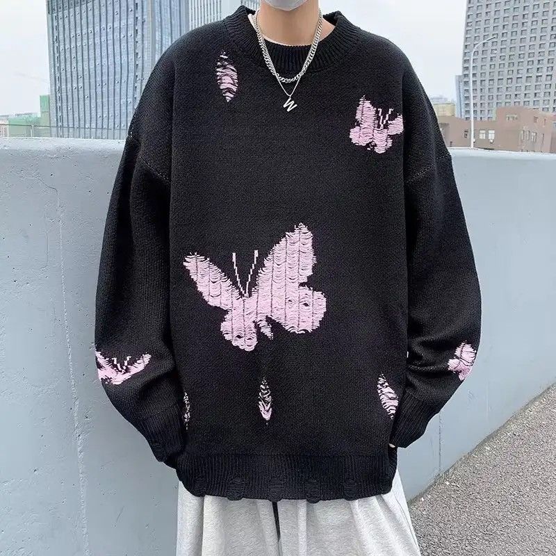 Japanese Brand × Vintage Cute fashion butterfly knit sweater knitwear cute y2k Size US XL / EU 56 / 4 - 1 Thumbnail