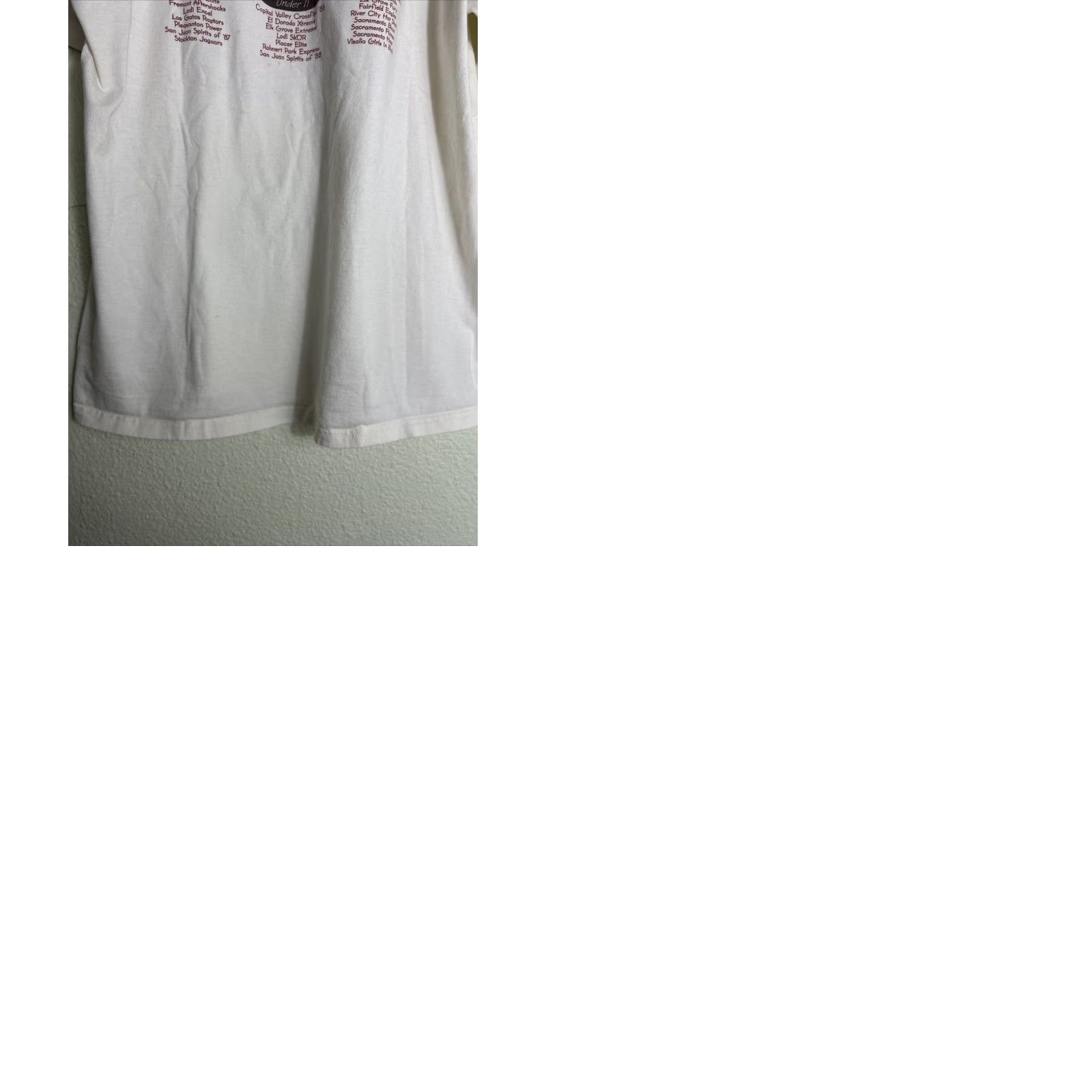 Jerzees VINTAGE Elk Grove Thanksgiving Soccer T Shirt Men L White 1998 Shirt Mens Size US L / EU 52-54 / 3 - 10 Thumbnail