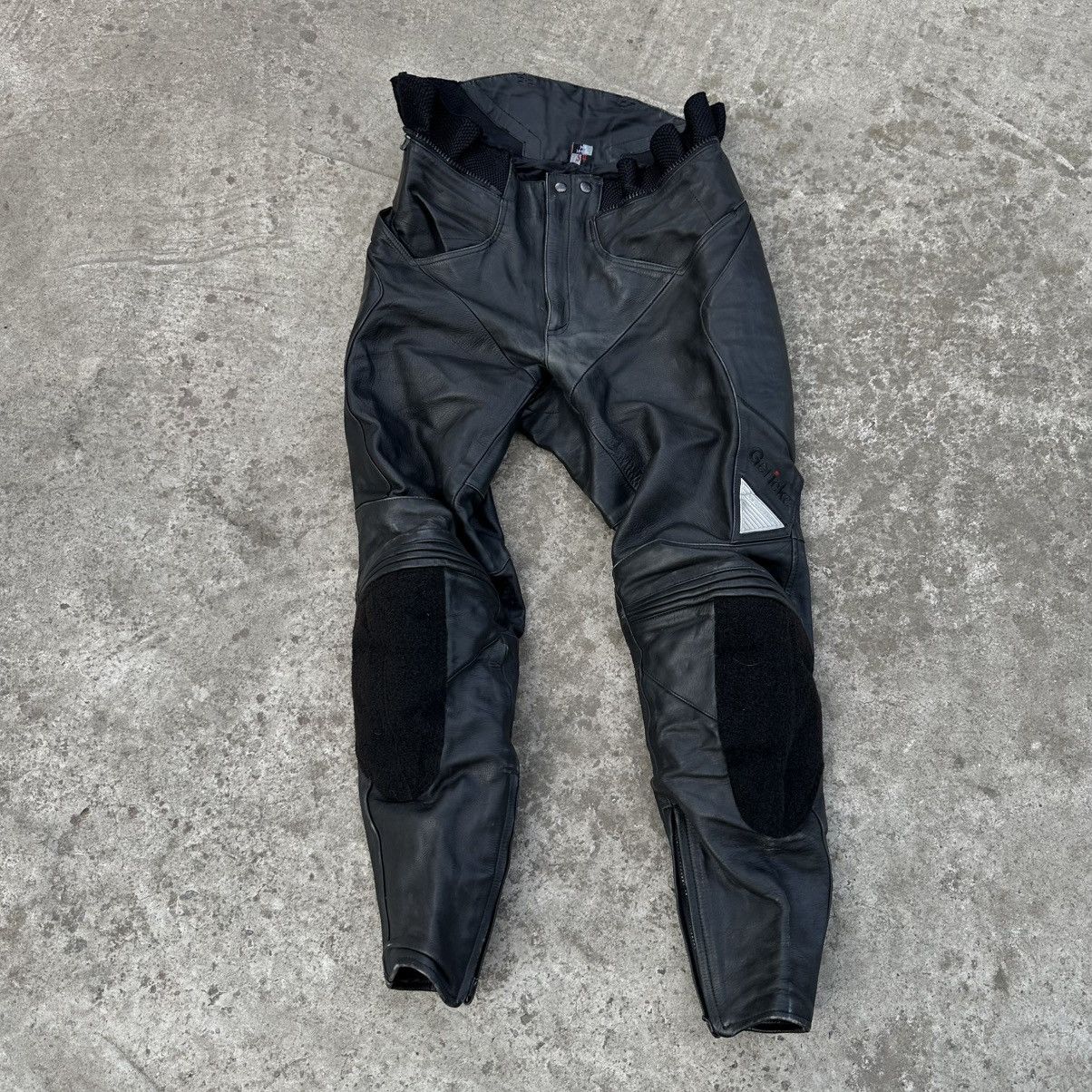 20471120 × Genuine Leather × Japanese Brand Vintage Japanese Style Moto Leather Pants Size 54 Y2K 00s Size US 35 - 1 Thumbnail