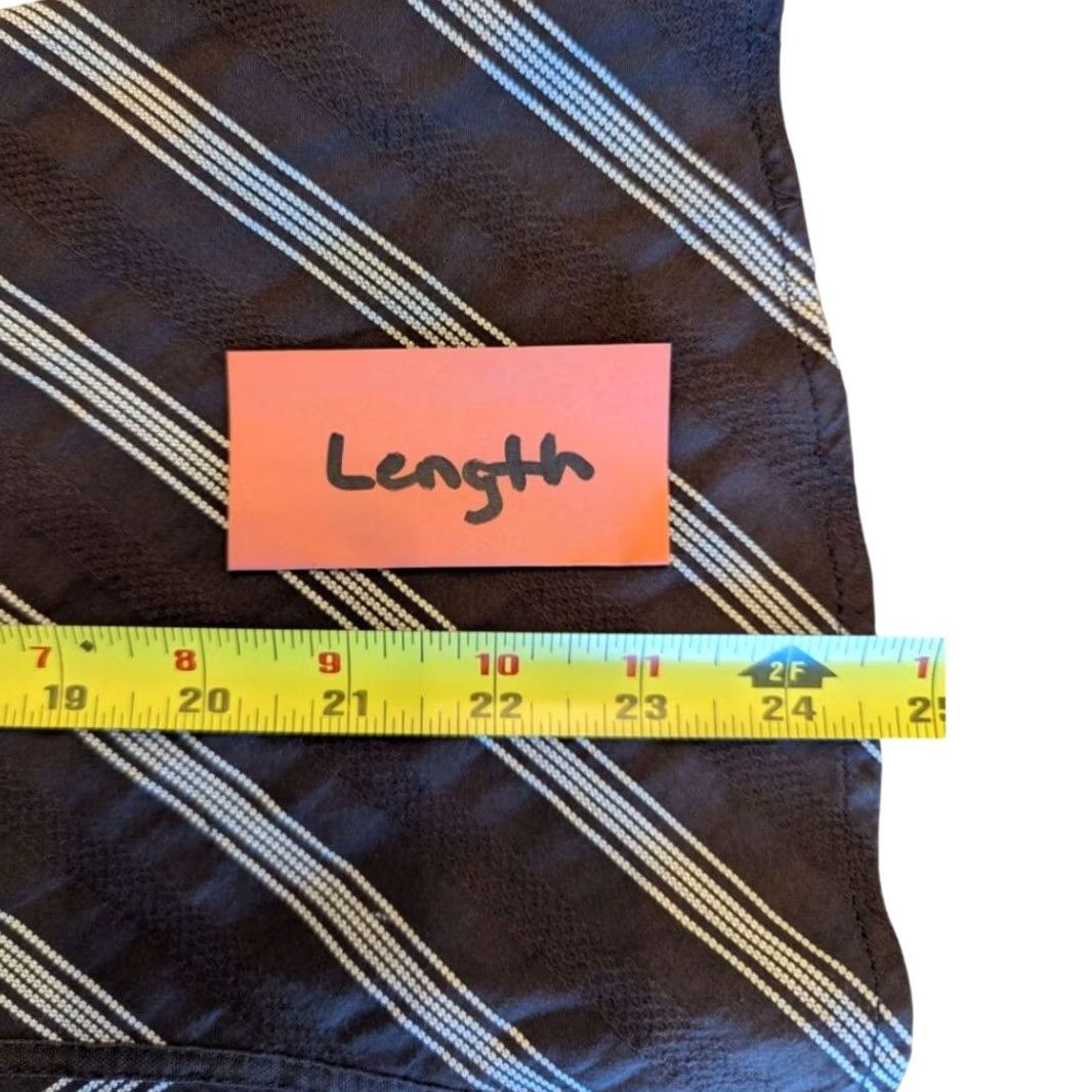 Ann Taylor VINTAGE? Ann Taylor Brown & White Chevron Pattern Aline Skirt Women Size 12 Office Casual Size 34" / US 12 / IT 48 - 5 Thumbnail