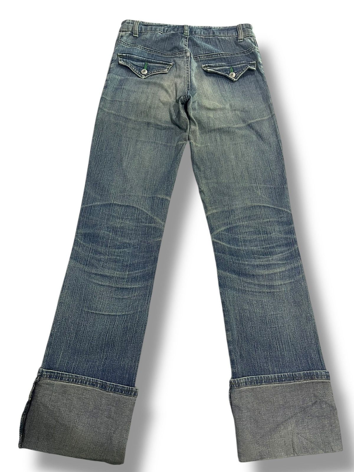 If Six Was Nine × Japanese Brand × Le Grande Bleu (L.G.B.) 🇯🇵 Y2K JAPANESE BRAND FLARE WASHED BLUE PANT Size 28" / US 6 / IT 42 - 7 Thumbnail
